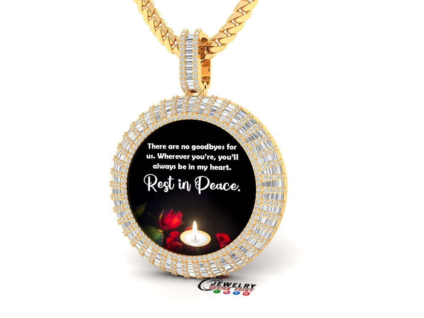 Custom Diamond Memory Pendant w/ Picture