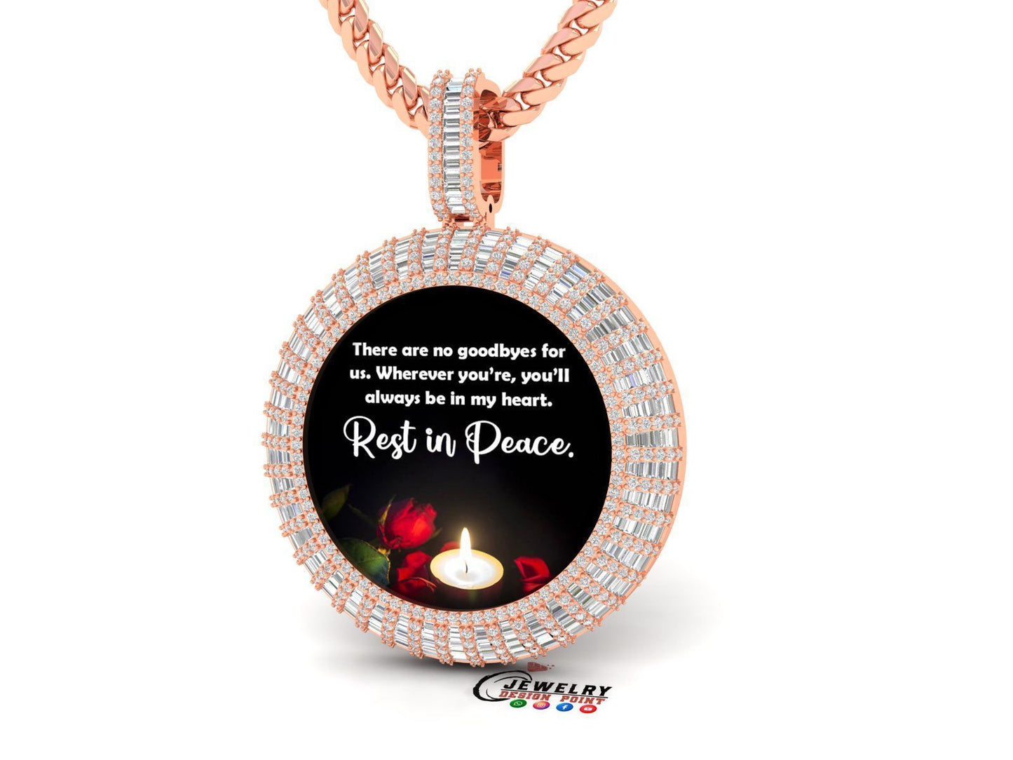 Custom Diamond Memory Pendant w/ Picture