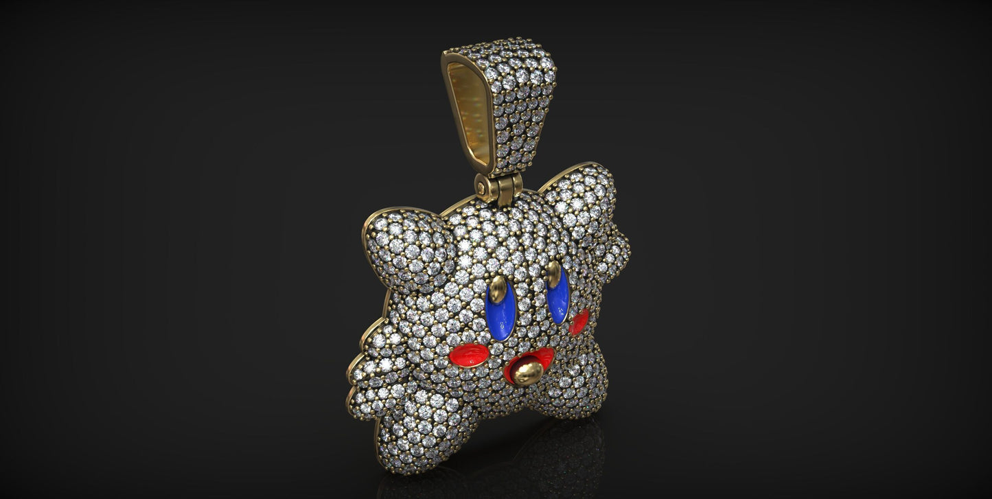 Custom Diamond Kirby Star Pendant