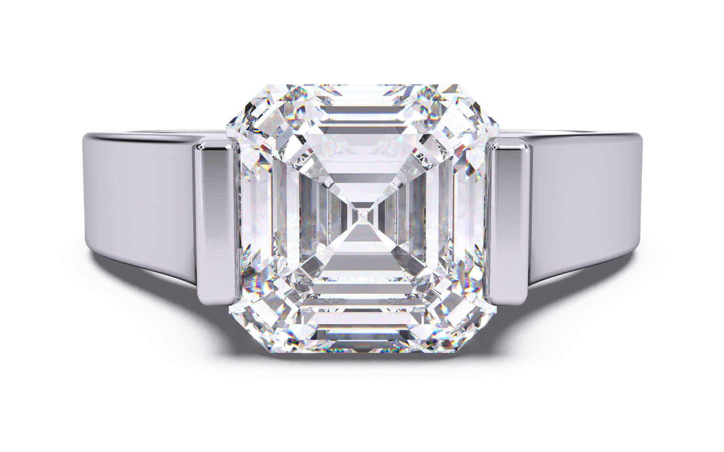 1.5ct Asscher Diamond Tension Setting Solitaire