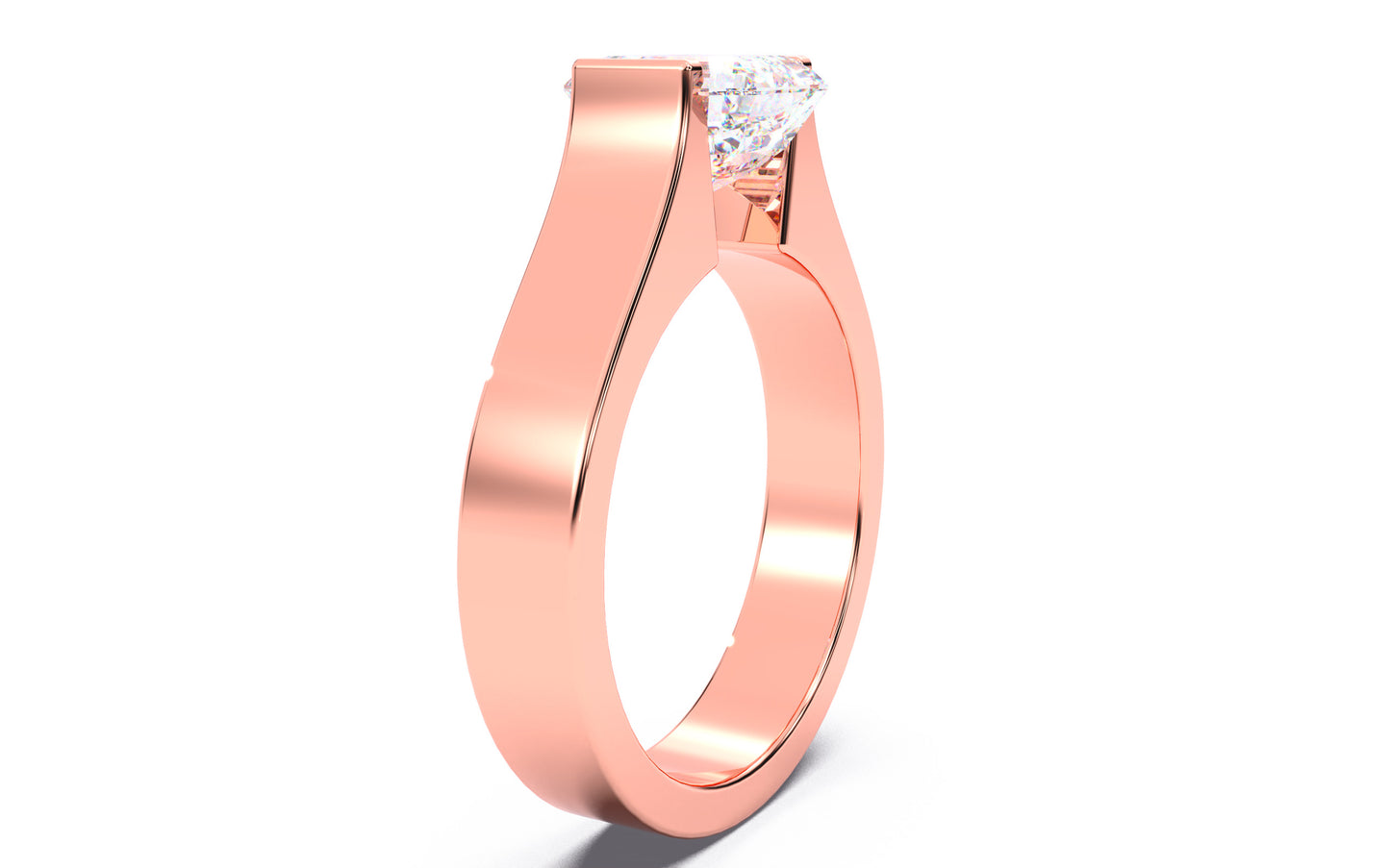 1.5ct Asscher Diamond Tension Setting Solitaire