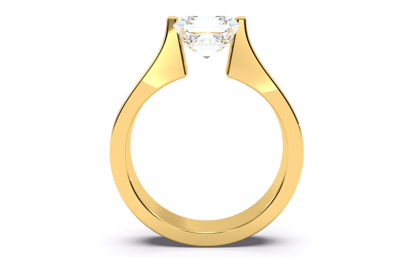1.5ct Asscher Diamond Tension Setting Solitaire