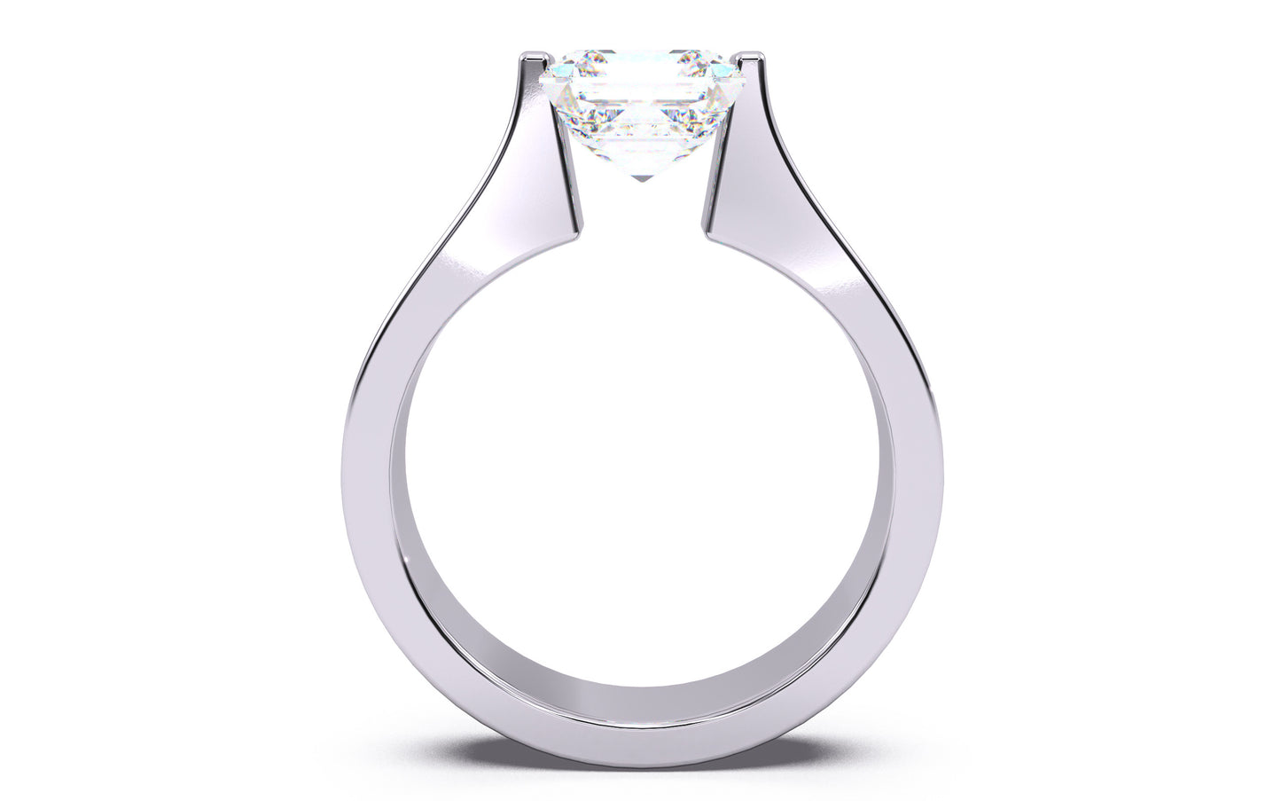 1.5ct Asscher Diamond Tension Setting Solitaire
