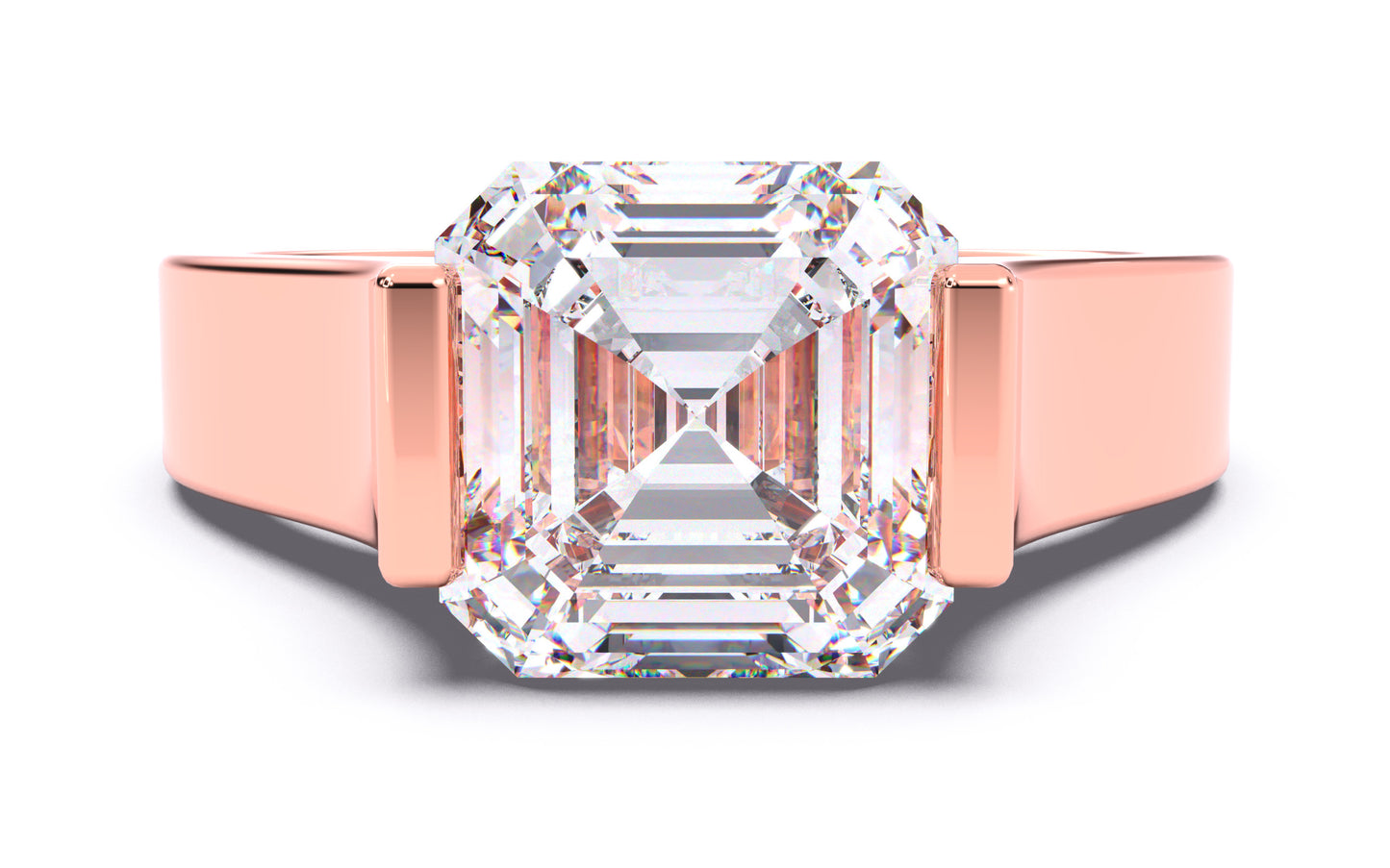 1.5ct Asscher Diamond Tension Setting Solitaire