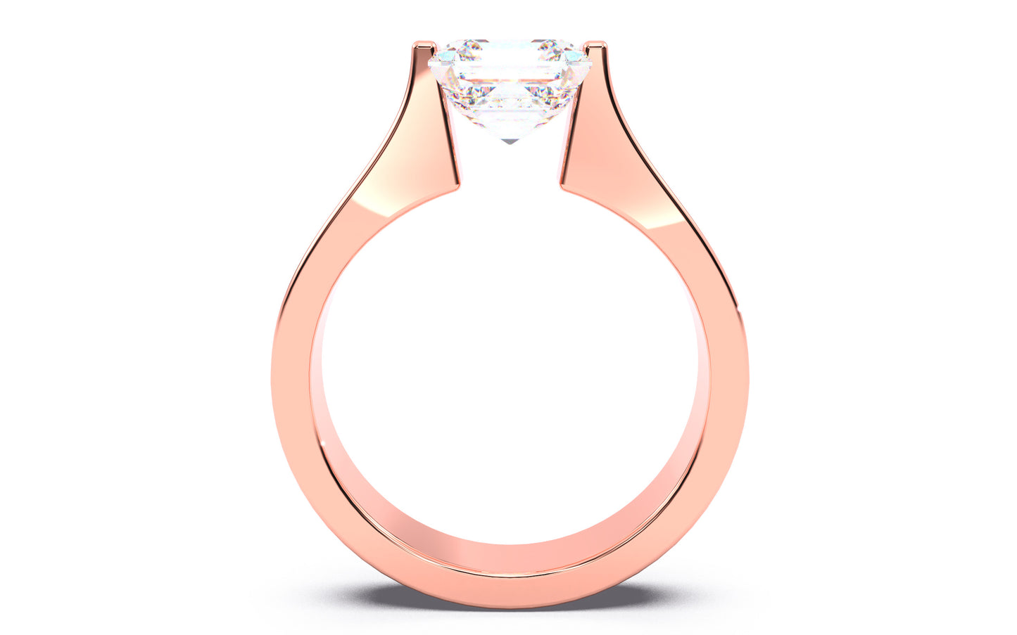 1.5ct Asscher Diamond Tension Setting Solitaire