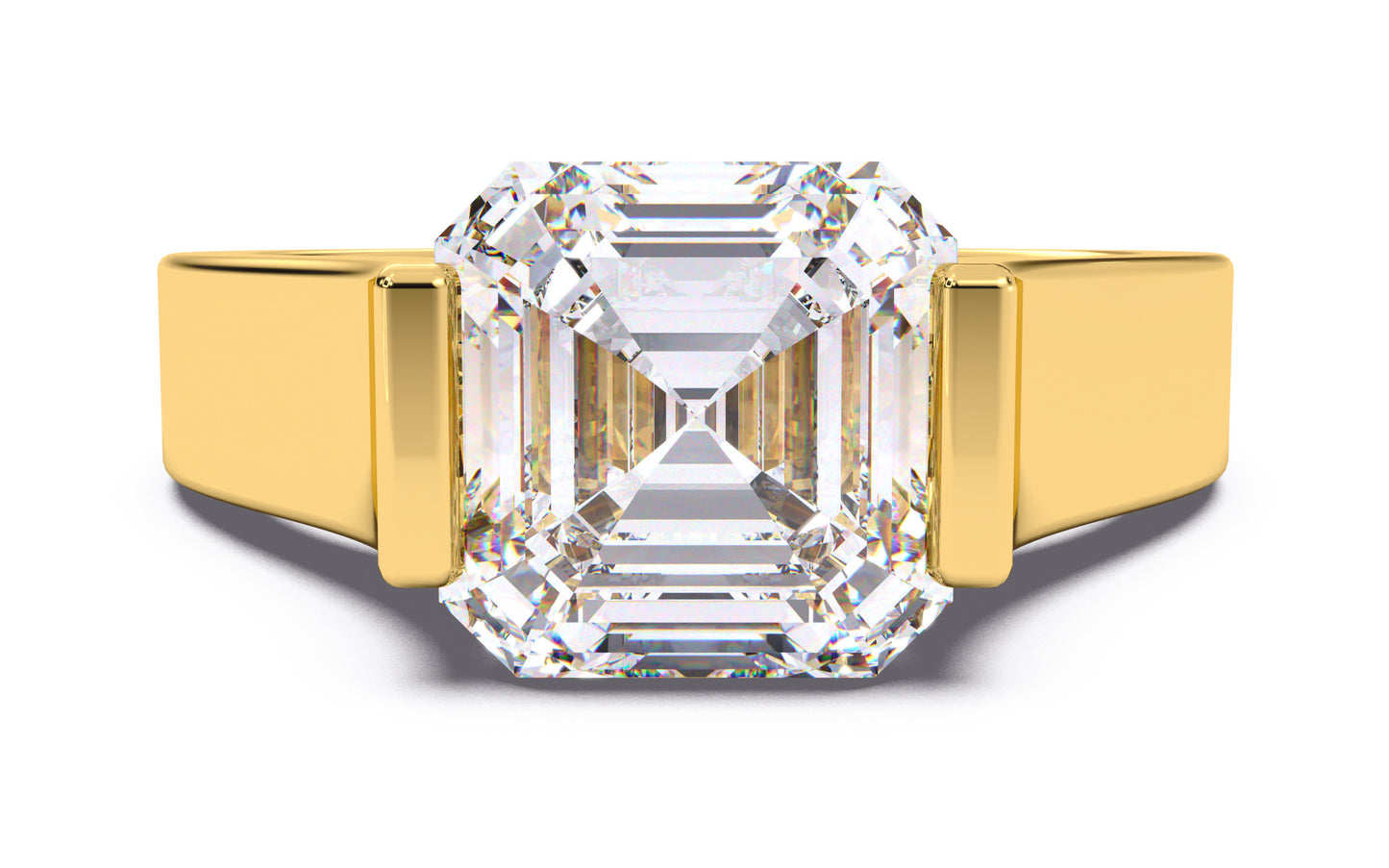 1.5ct Asscher Diamond Tension Setting Solitaire