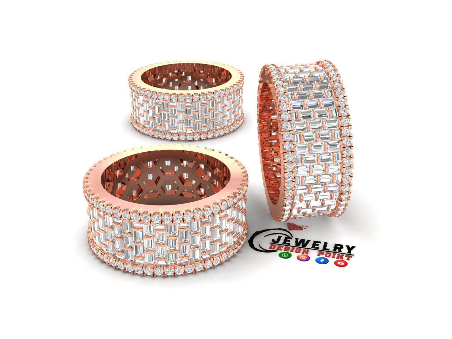 Custom Baguette Diamond Eternity Band