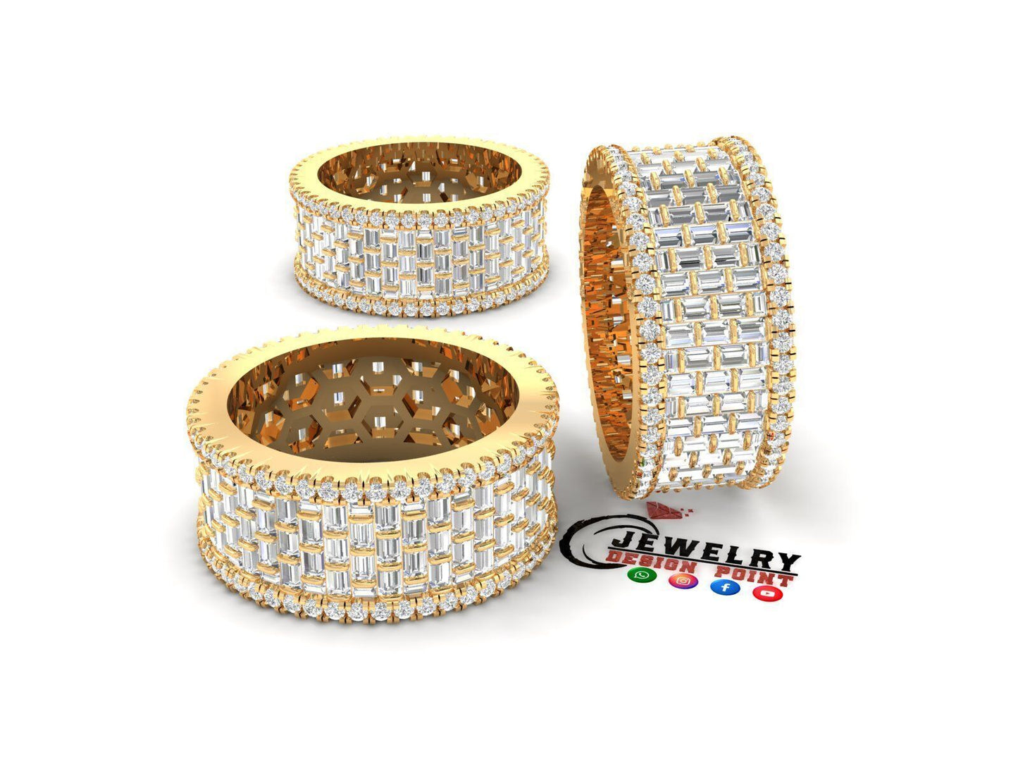 Custom Baguette Diamond Eternity Band