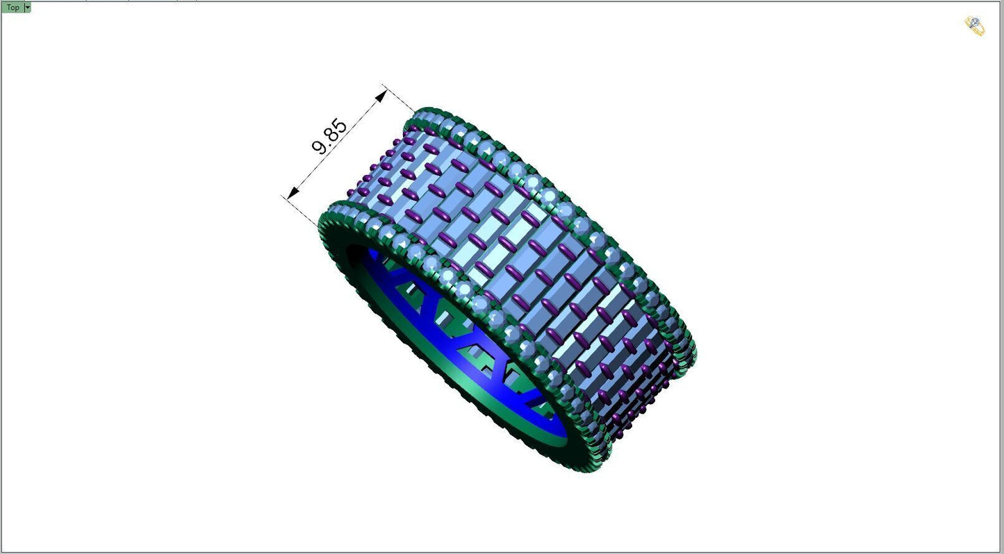 Custom Baguette Diamond Eternity Band