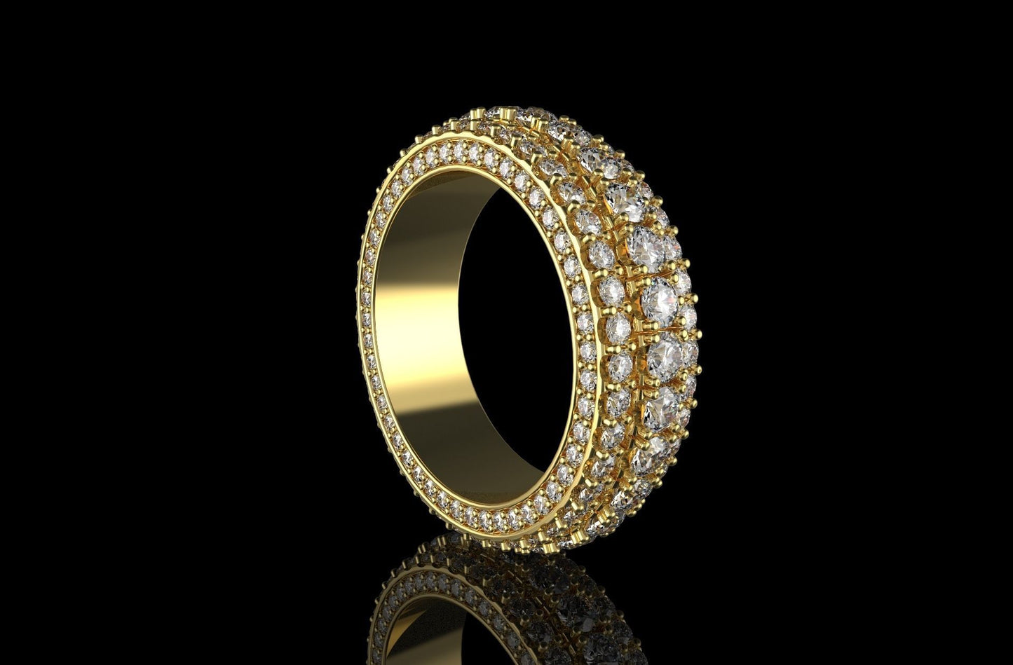Graduated Diamond Eternity Ring + Side Diamonds