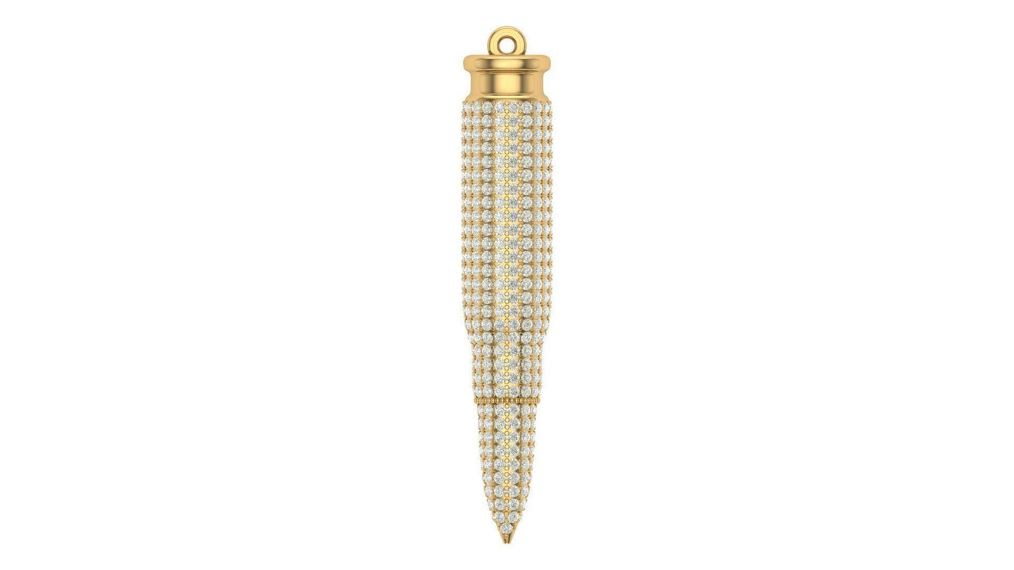 AK47 Diamond Bullet Pendant