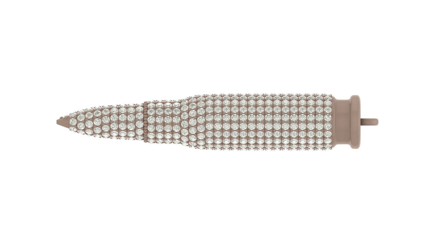 AK47 Diamond Bullet Pendant