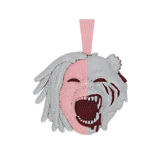 Custom Diamond Half Man Half Beast Pendant