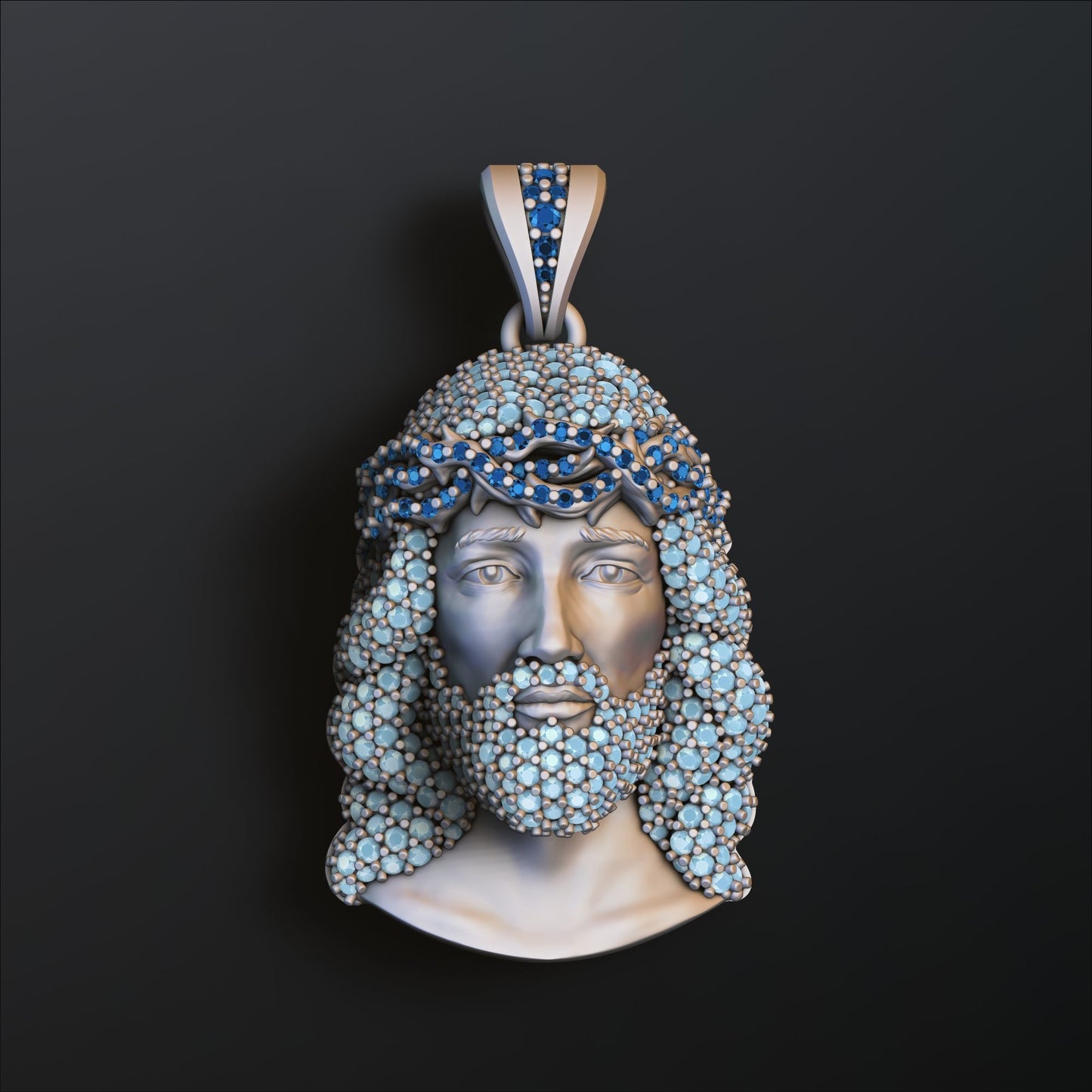 Custom Diamond Jesus Pendant