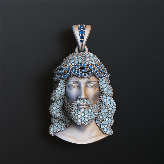 Custom Diamond Jesus Pendant