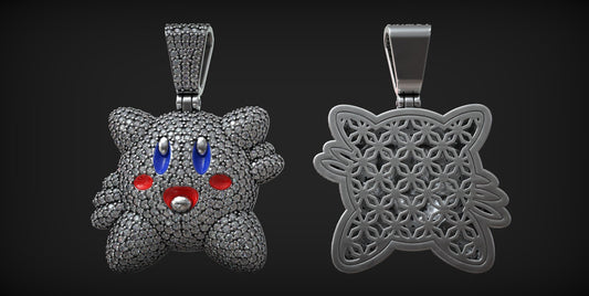 Custom Diamond Kirby Star Pendant