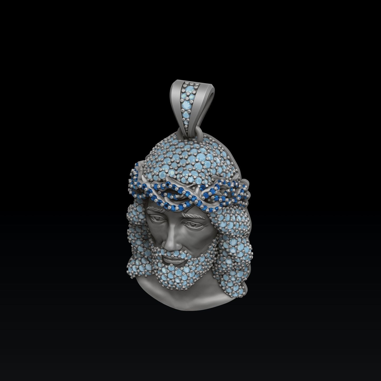 Custom Diamond Jesus Pendant