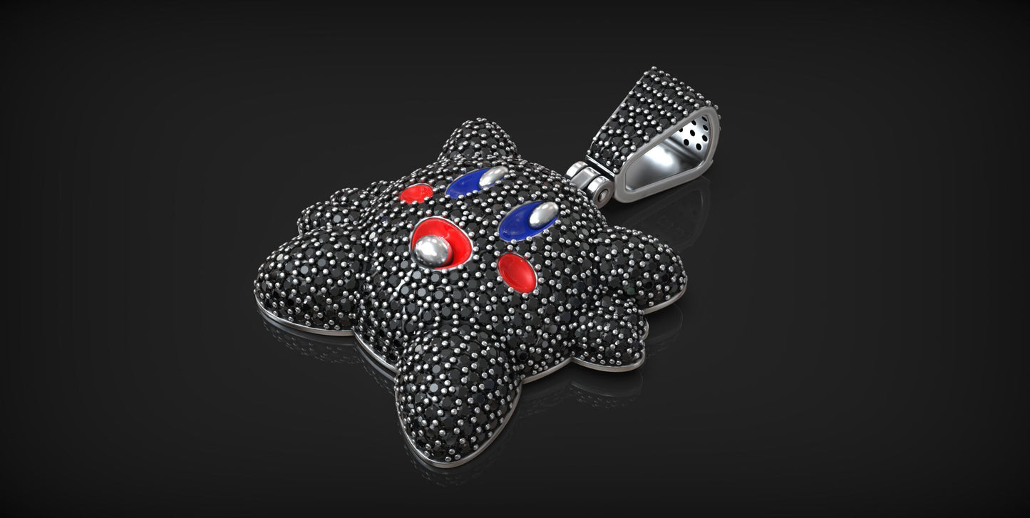 Custom Diamond Kirby Star Pendant