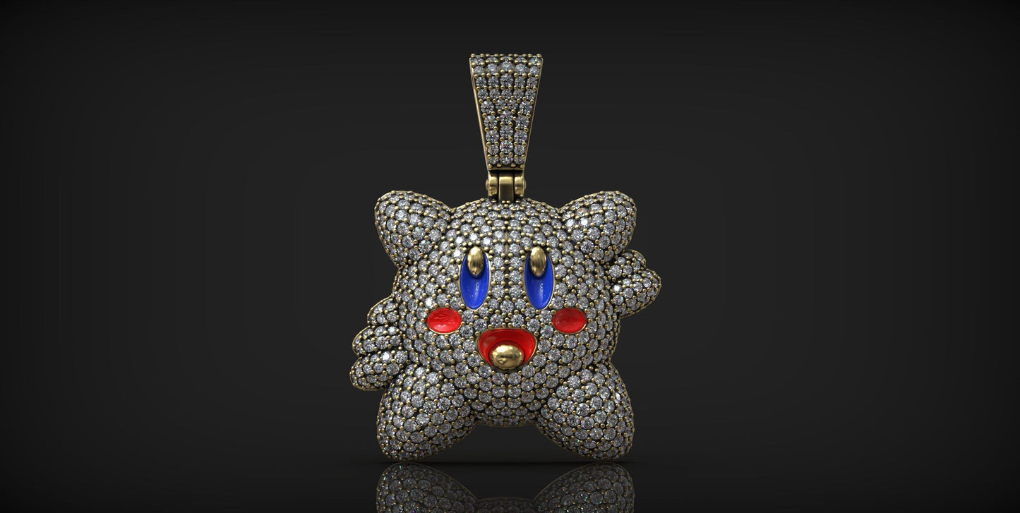 Custom Diamond Kirby Star Pendant