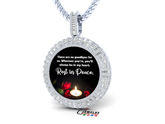 Custom Diamond Memory Pendant w/ Picture