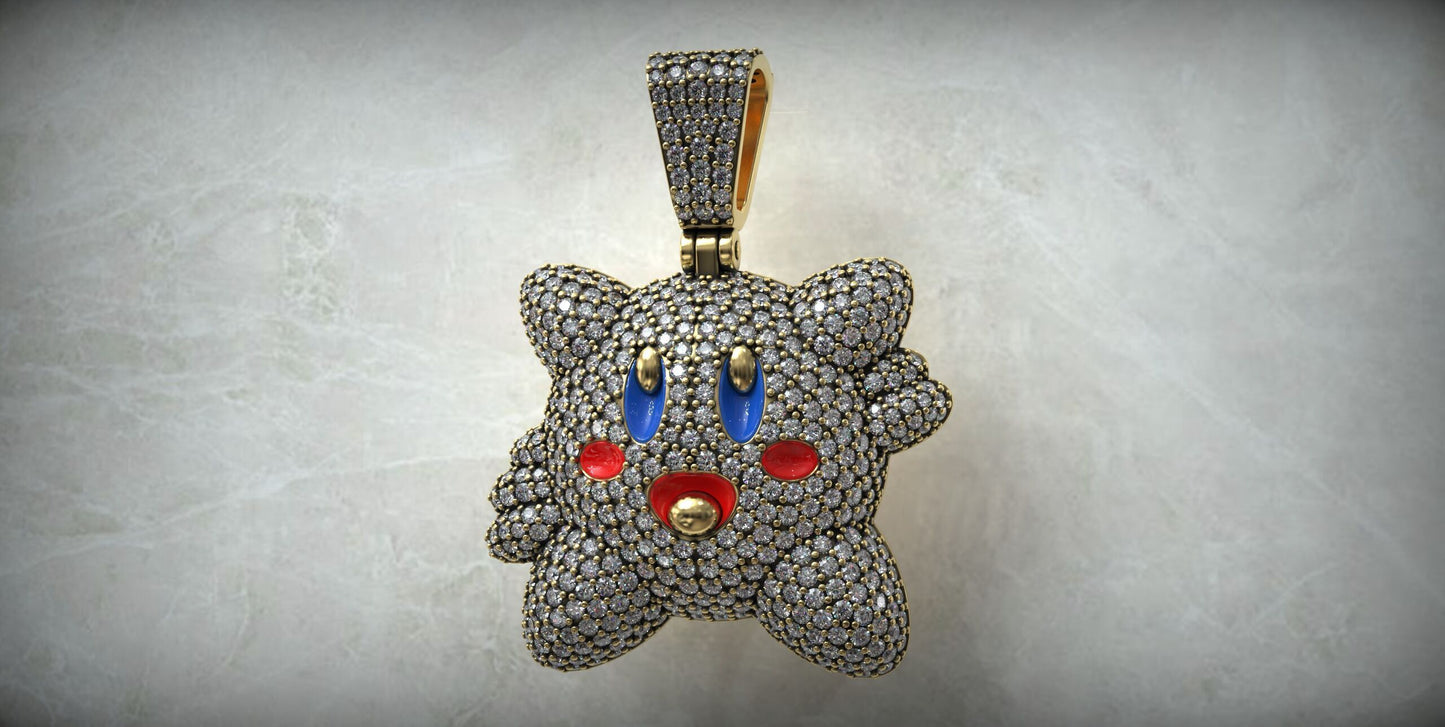 Custom Diamond Kirby Star Pendant