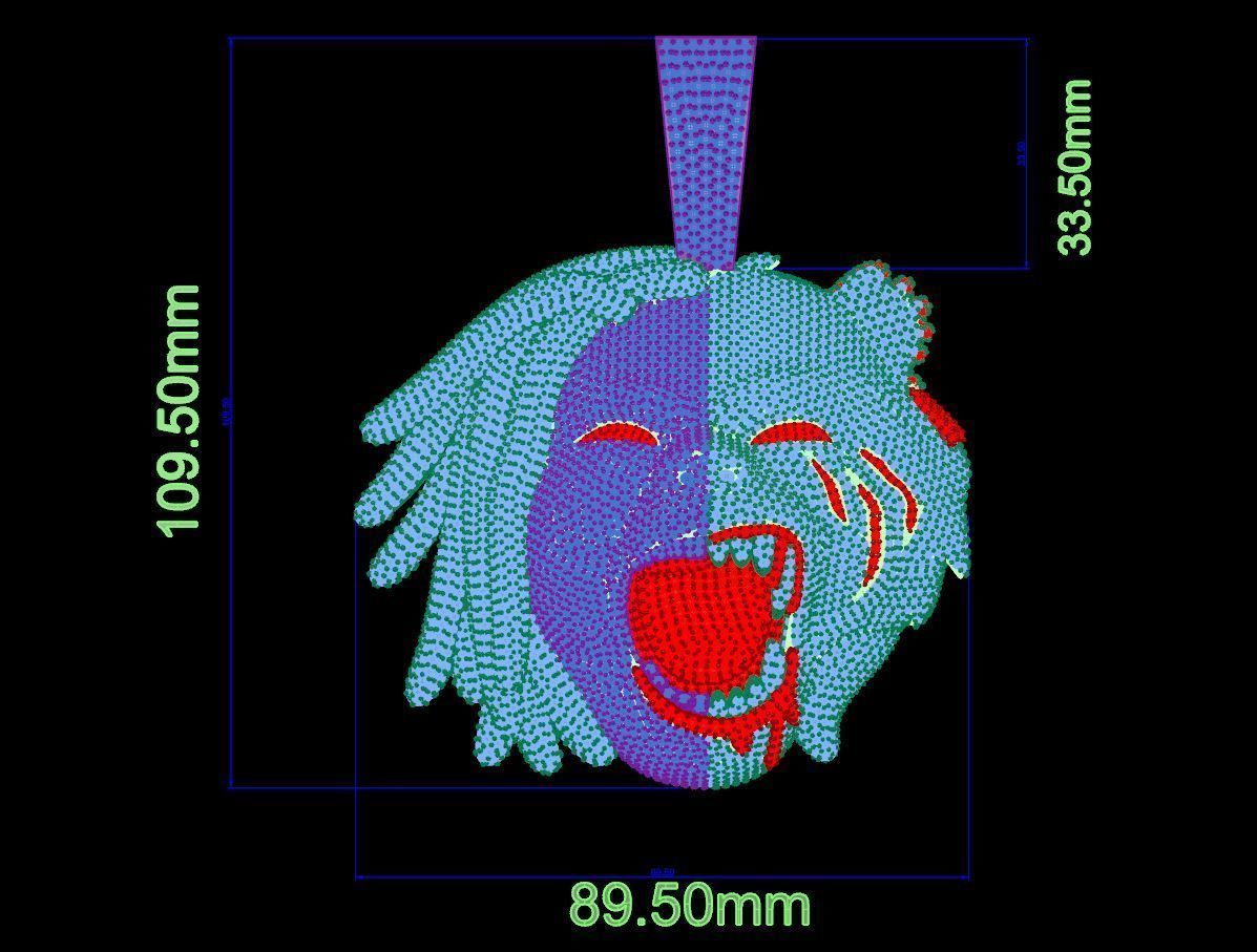 Custom Diamond Half Man Half Beast Pendant