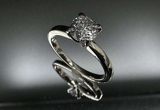 1.0 ct Round Brilliant Cut Solitaire Diamond Engagement Ring - GIA/IGI Certified