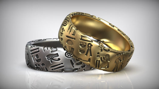 Ancient Egyptian Symbols Amulet Wedding Ring