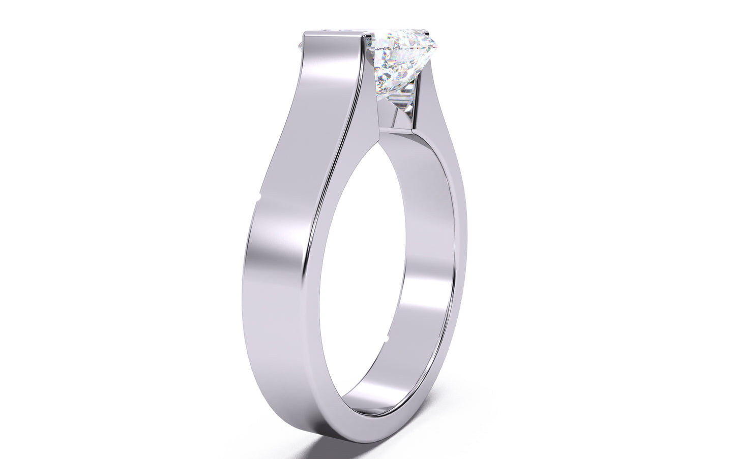 1.5ct Asscher Diamond Tension Setting Solitaire