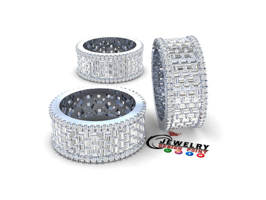 Custom Baguette Diamond Eternity Band
