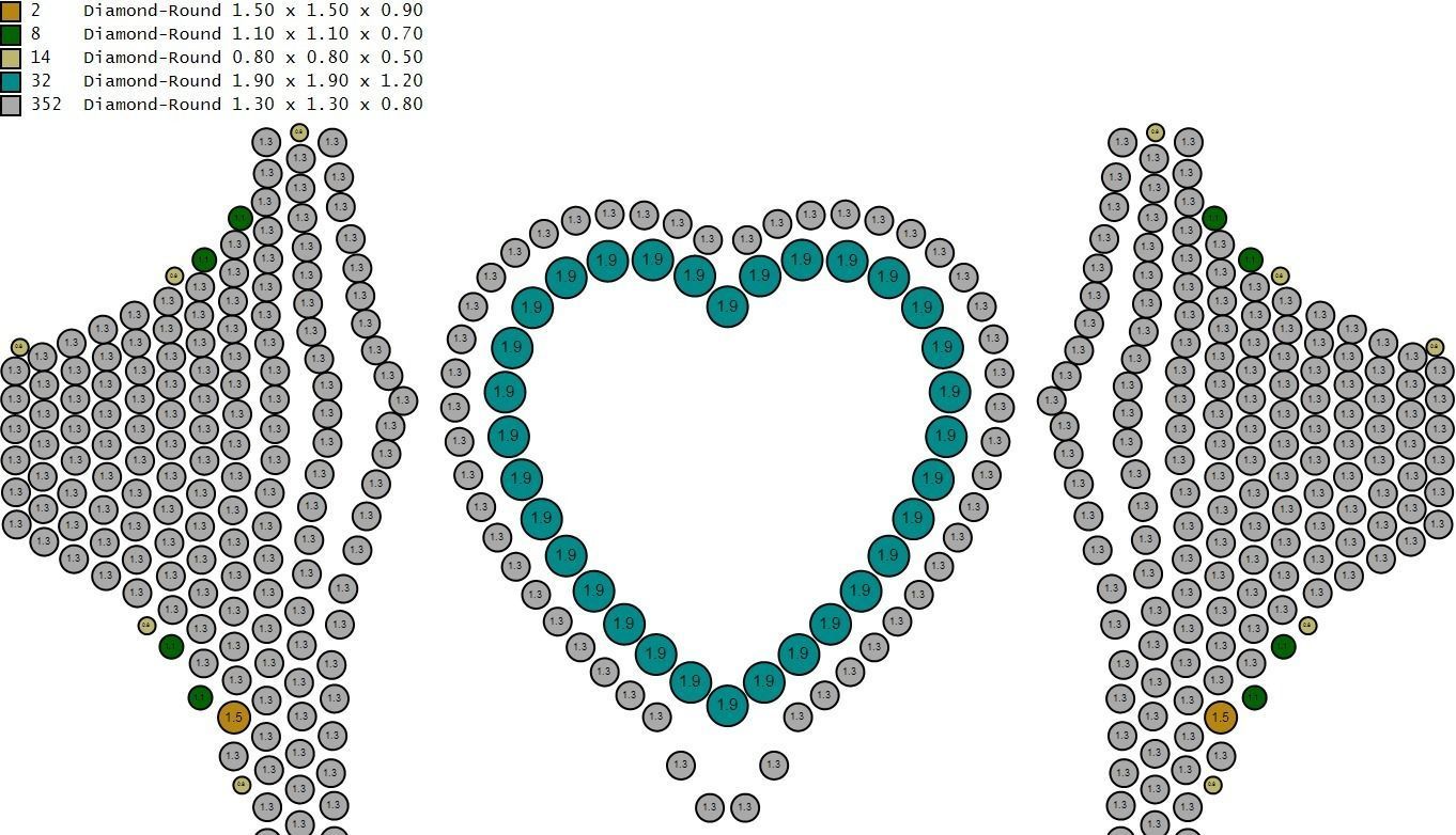 Custom Heart Champion Emerald Diamond Ring 14k