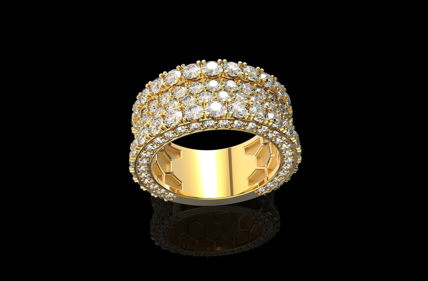 Big Pointer Diamond Eternity Ring + Side Diamonds