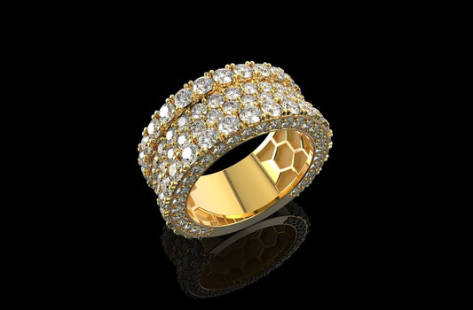 Big Pointer Diamond Eternity Ring + Side Diamonds