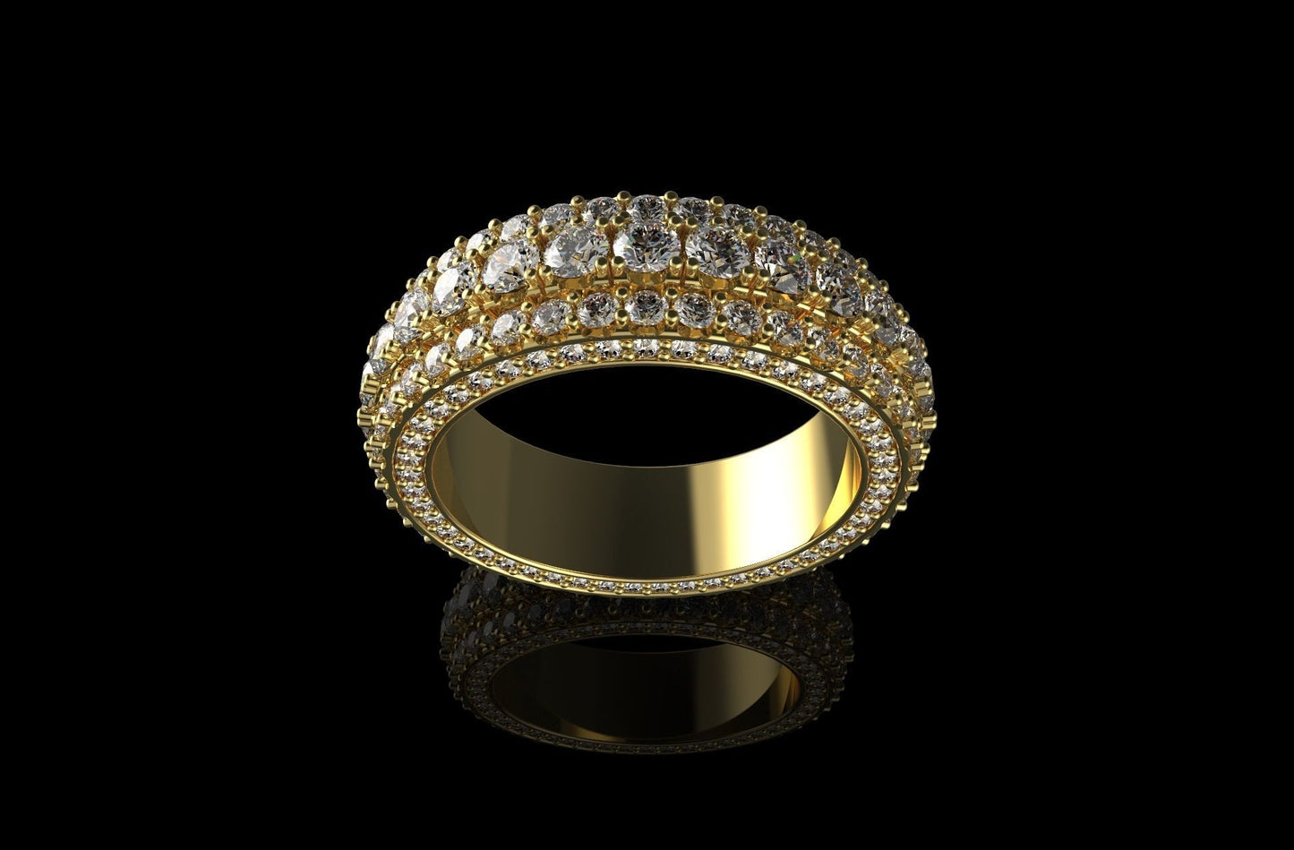 Graduated Diamond Eternity Ring + Side Diamonds