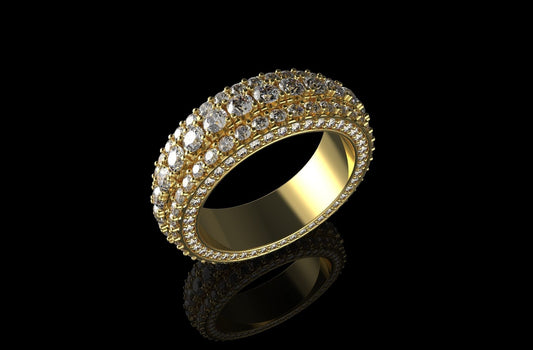 Graduated Diamond Eternity Ring + Side Diamonds