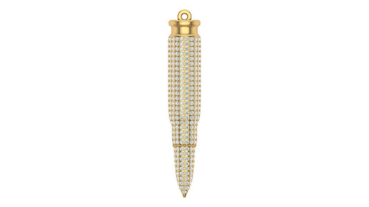 AK47 Diamond Bullet Pendant