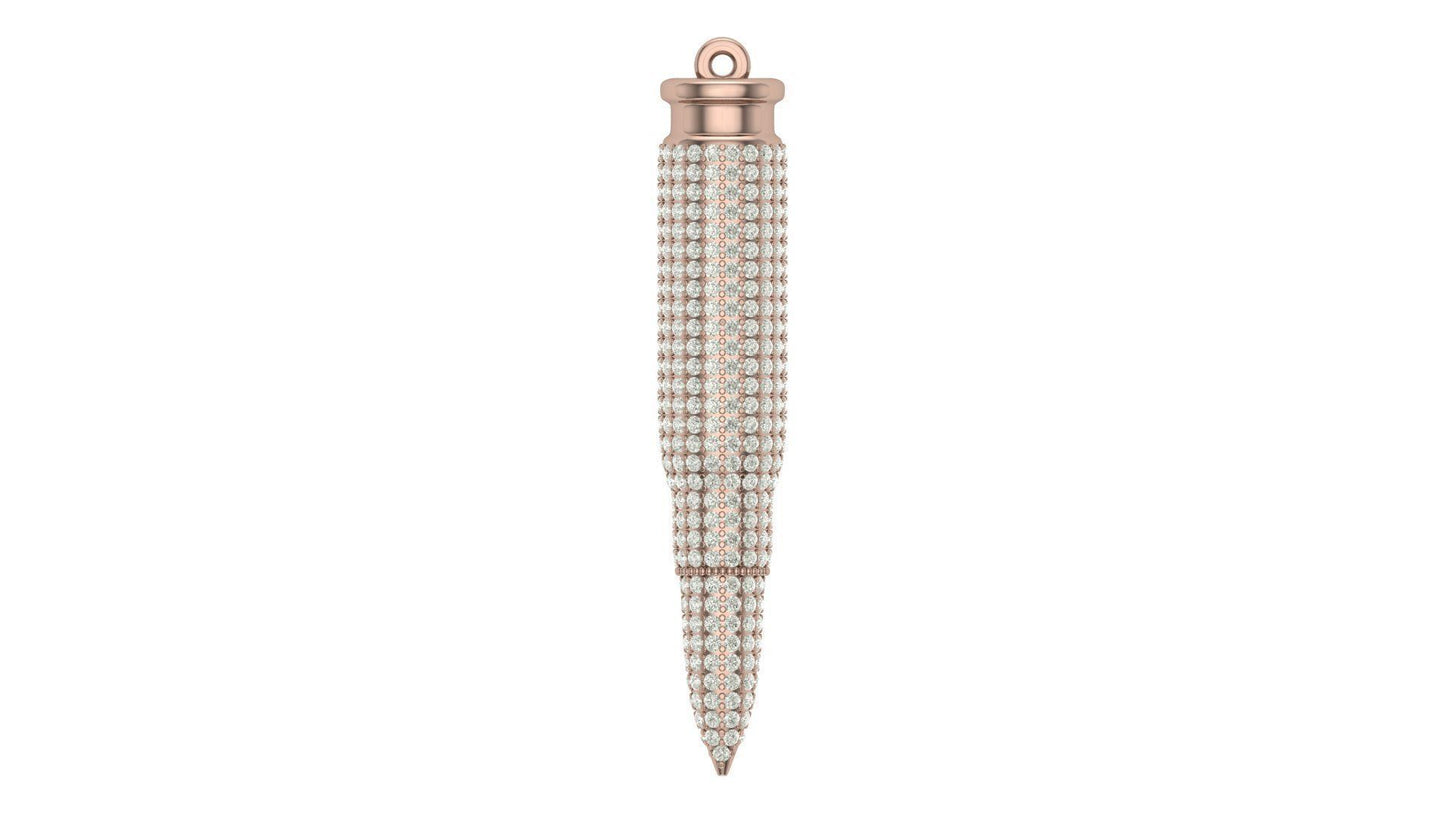 AK47 Diamond Bullet Pendant