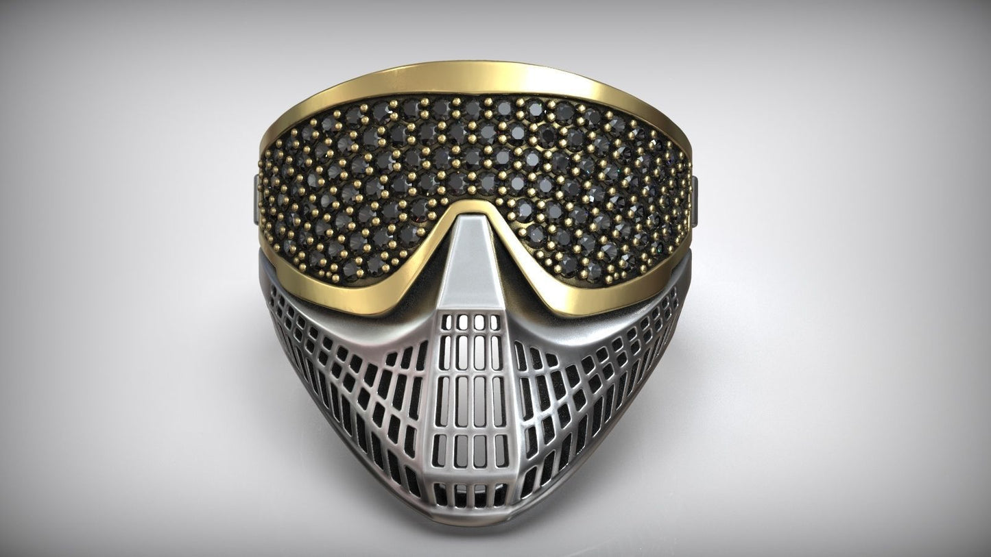 Diamond Paintball Mask Ring