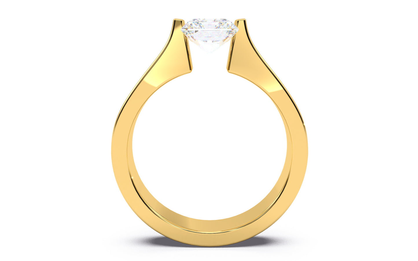 1.5ct Radiant Diamond Tension Setting Solitaire Ring
