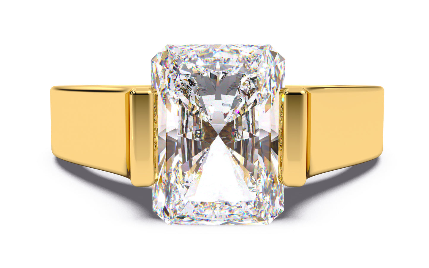 1.5ct Radiant Diamond Tension Setting Solitaire Ring