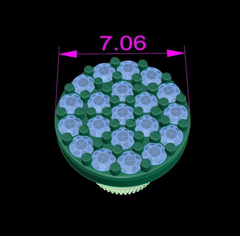 Round Stud Cluster Diamond Earring